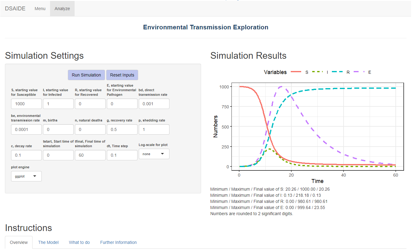 Screenshot of the input-output elements of one of the apps.