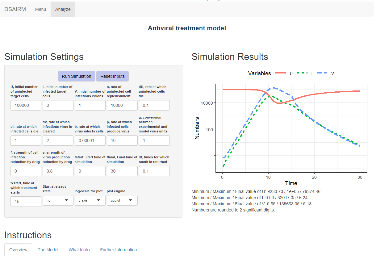 Screenshot of the input-output elements of one of the apps.